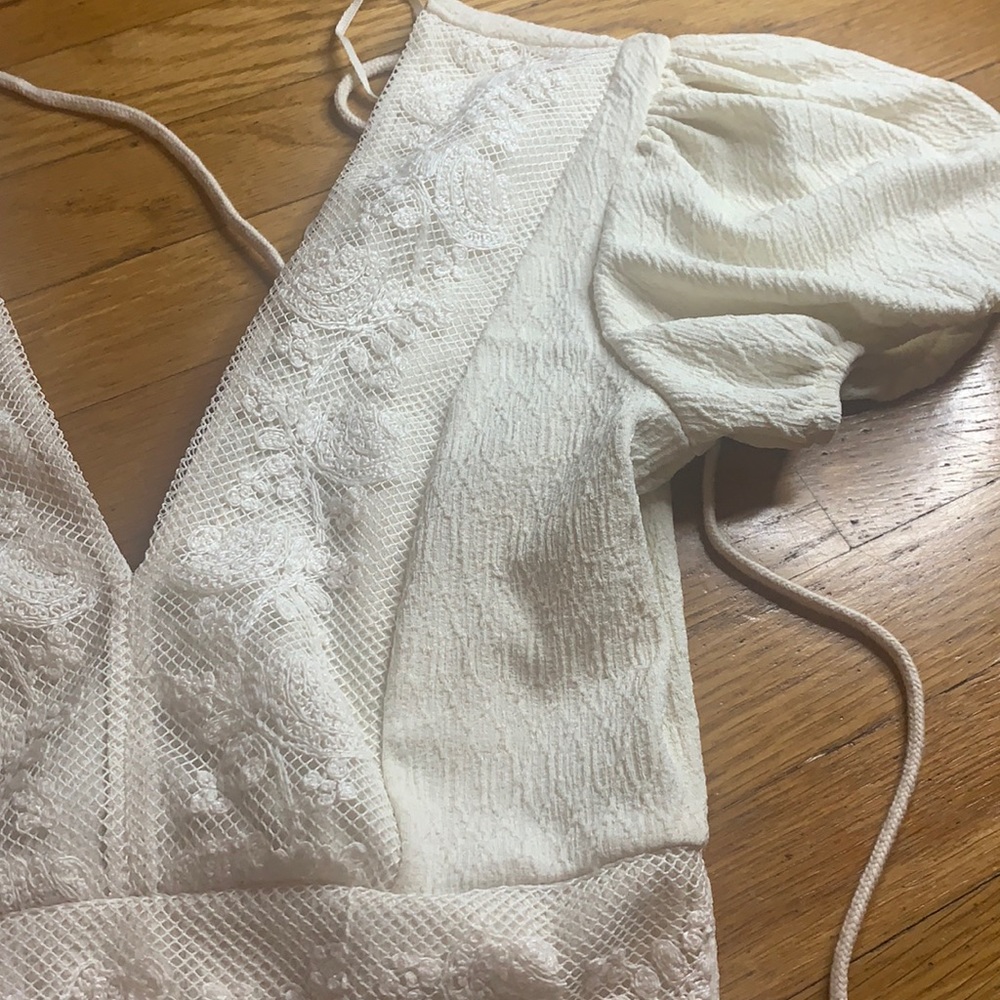 Zara lace ivory romper